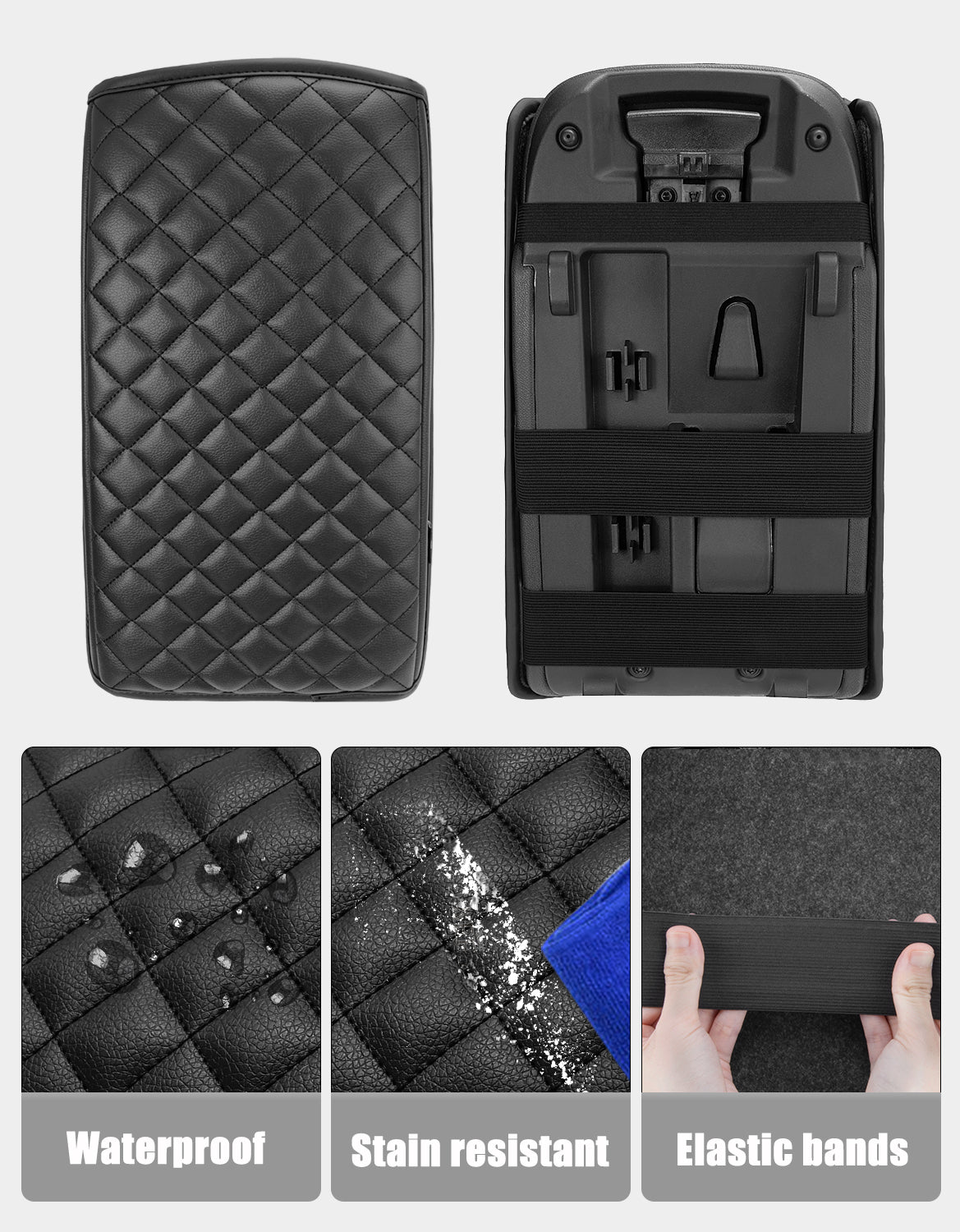 KBH Center Console Armrest Cover Cushion Pad Protector for 2018-2024 Chevy Equinox,2018-2024 GMC Terrain