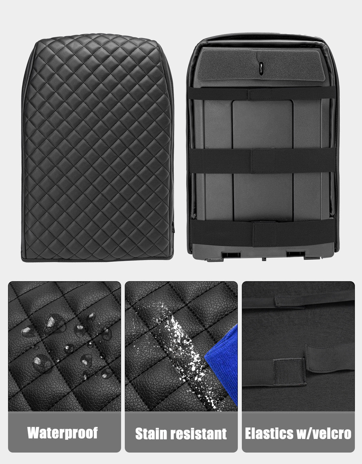 KBH Center Console Armrest Cover for Jump Seat 1999-2007 Chevy Silverado 1500 2500 3500,1999-2007 GMC Sierra 1500 2500 3500,2002-2006 Avalanche & Suburban & Tahoe