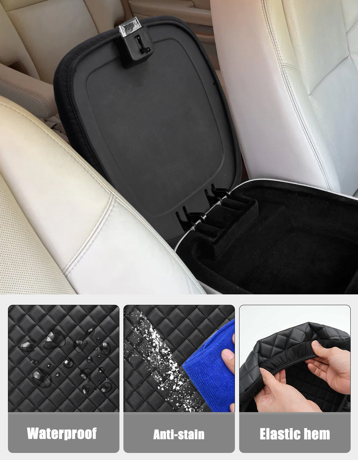 KBH Center Console Armrest Cover Pad Cushion Protector for Cadillac Escalade 2007-2014