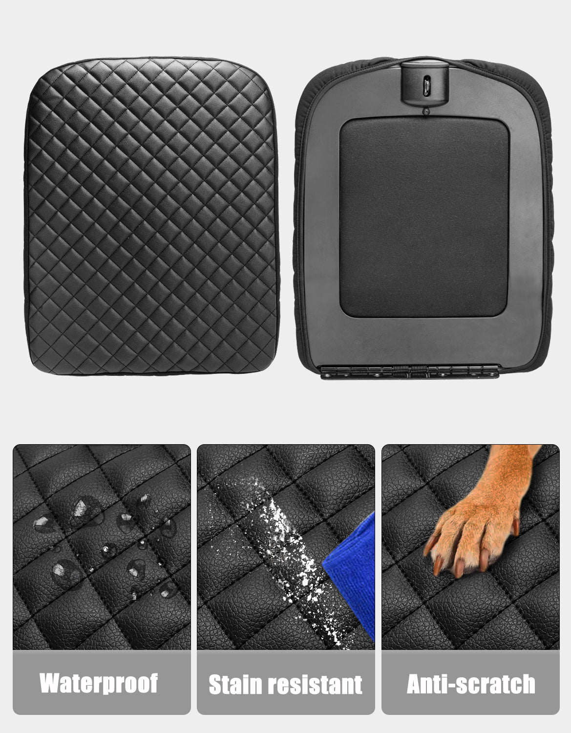 KBH Center Console Armrest Cover Pad for Jump Seat 2002-2012 Dodge Ram 1500 2500 3500