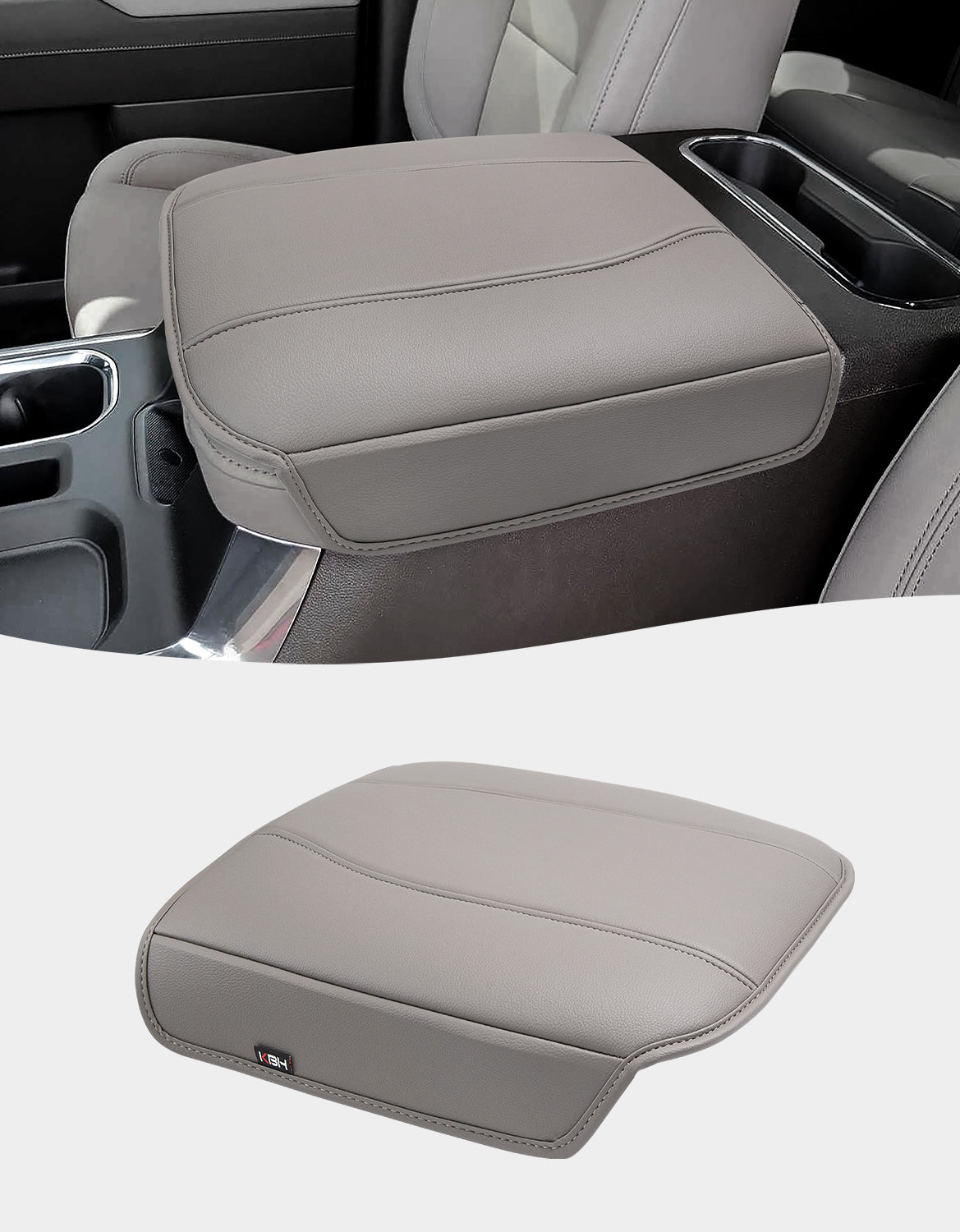KBH Center Console Cushion Cover for Bucket Seat 2019-2026 GMC Sierra 1500 2500 3500,2019-2026 Chevy Silverado 1500 2500 3500, 2021-2026 Tahoe/Suburban/Yukon