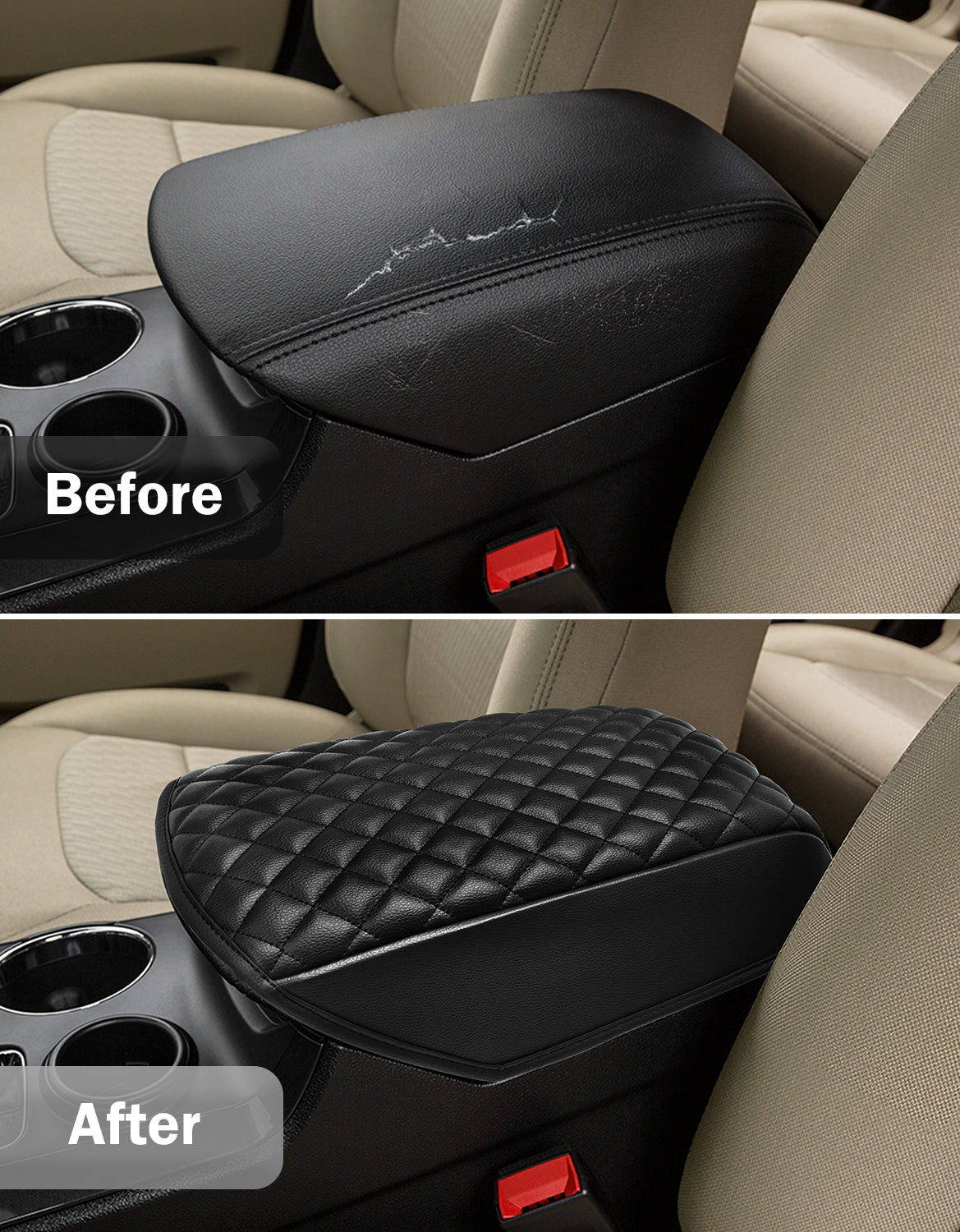 KBH Center Console Armrest Cover Pad Protector for 2011-2019 Ford Explorer