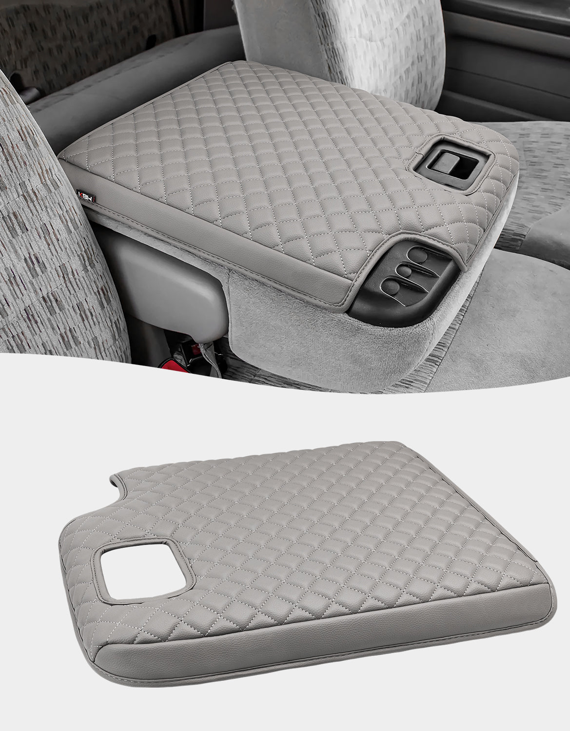 KBH Center Console Armrest Cover Pad for Jump Seat 1999-2001 Ford F250 F350 F450 Super Duty