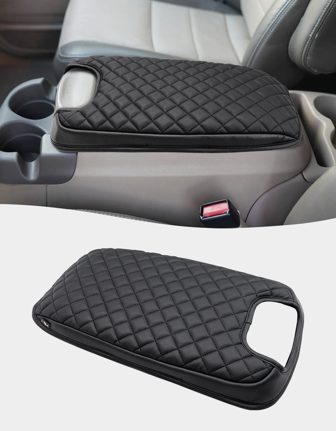 KBH Center Console Armrest Cover for Bucket Seat 1999-2007 Ford F250 F350 F450 F550 Super Duty,2000-2008 Ford F650 Super Duty,1999-2007 Ford Excursion