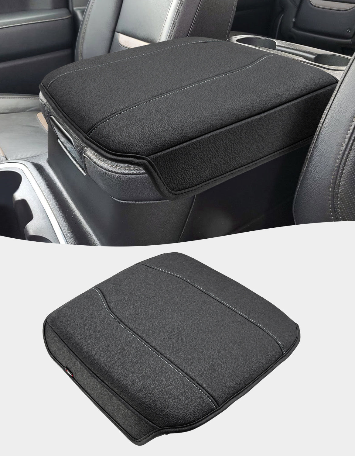 KBH Center Console Cushion Cover for Bucket Seat 2019-2026 GMC Sierra 1500 2500 3500,2019-2026 Chevy Silverado 1500 2500 3500, 2021-2026 Tahoe/Suburban/Yukon