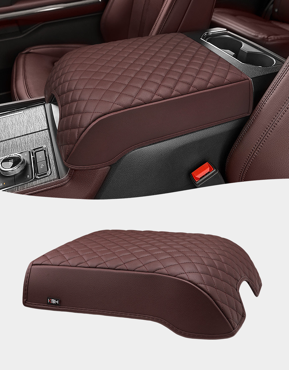 Center Console Armrest Cover Pad for Bucket Seat 2015-2020 Ford F150, 2017-2022 F250 F350 F450 F550 Super Duty, 2018-2024 Ford Expedition
