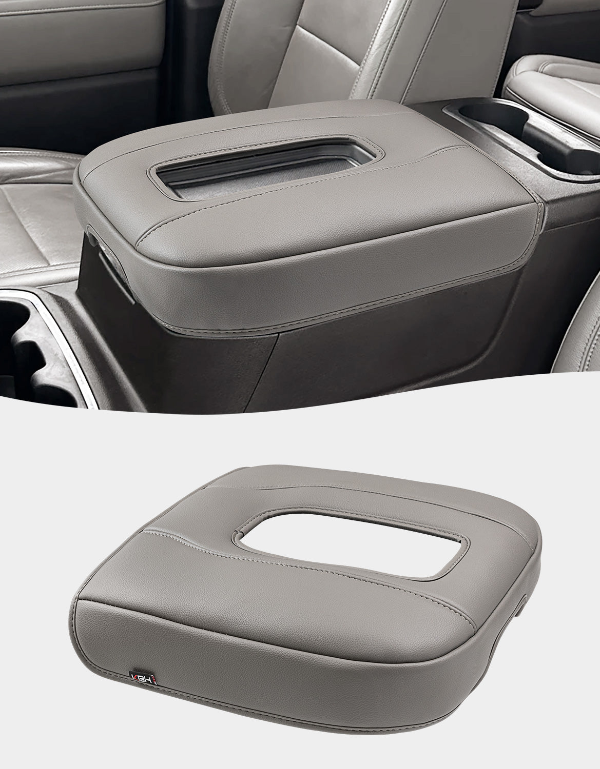 Thick Version Center Console Cushion Cover for Bucket Seat 2019-2026 GMC Sierra 1500 2500 3500,2019-2026 Chevy Silverado 1500 2500 3500, 2021-2026 Tahoe/Suburban/Yukon
