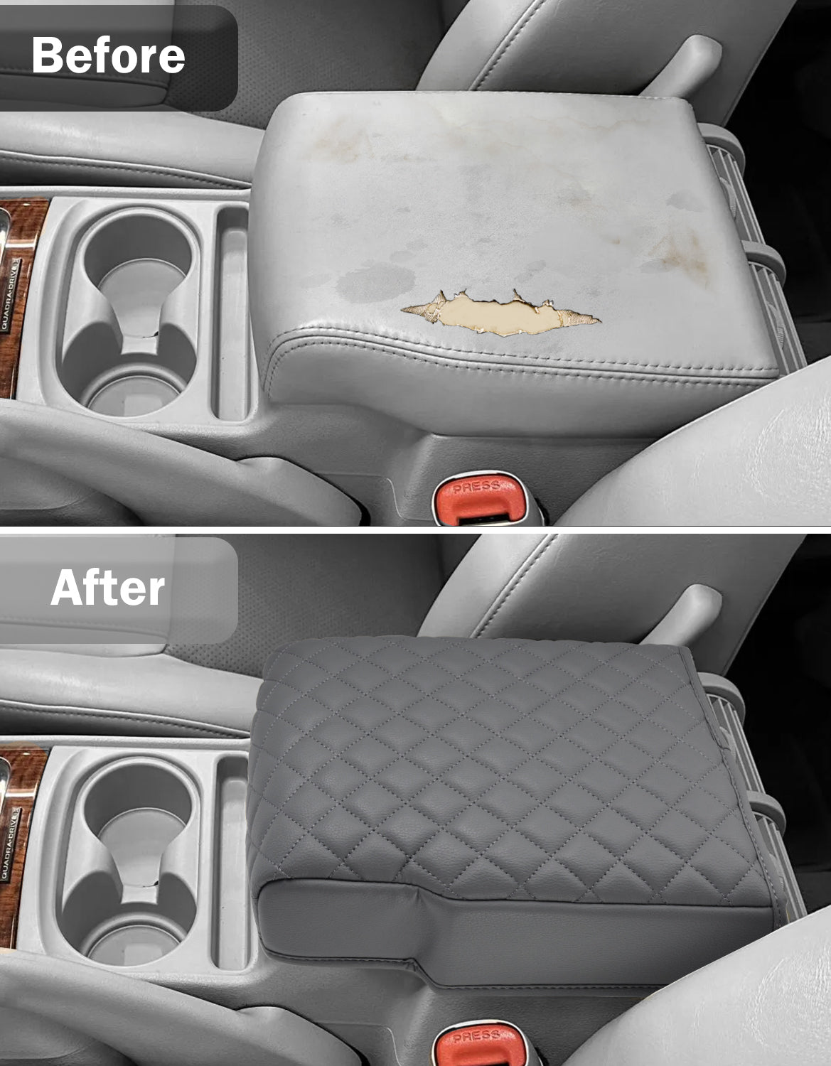 KBH Center Console Armrest Cover for 2005-2010 Jeep Grand Cherokee,2005-2010 Jeep Commander