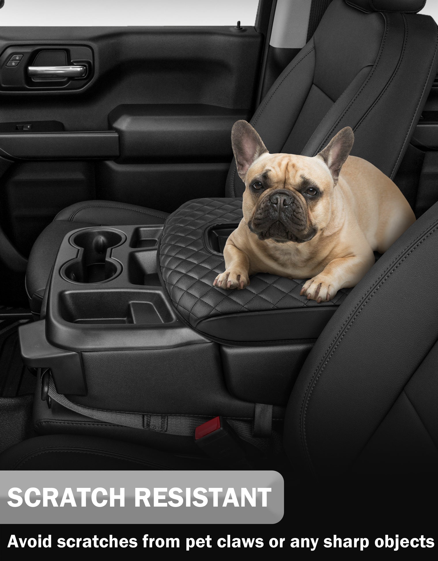 KBH Center Console Armrest Cover Pad for Jump Seat 2019-2026 GMC Sierra 1500 2500 3500,2019-2026 Chevy Silverado 1500 2500 3500