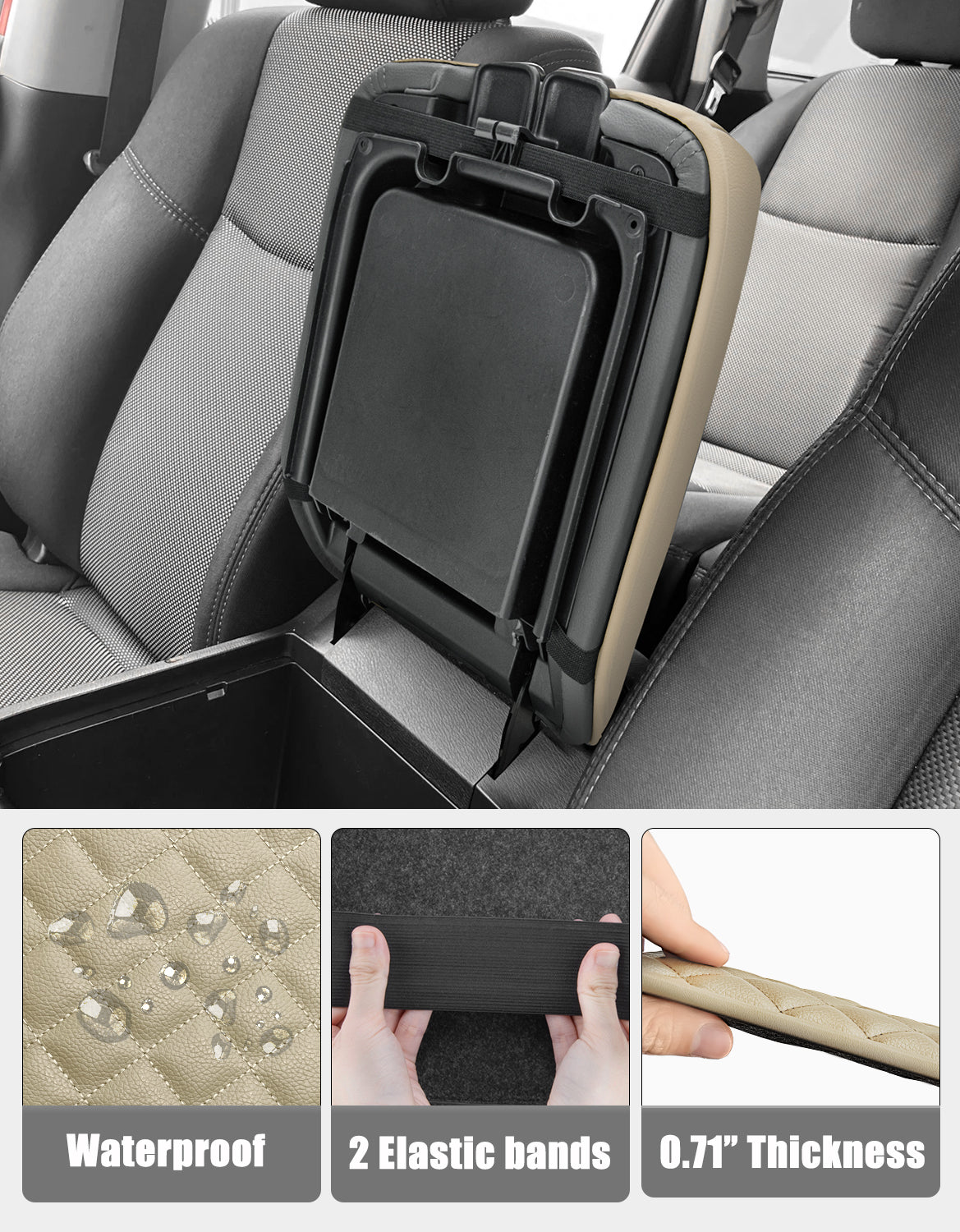 KBH Center Console Armrest Cover Cushion Pad Protector for 2013-2020 Nissan Pathfinder,2013-2020 Infiniti QX60 / JX35