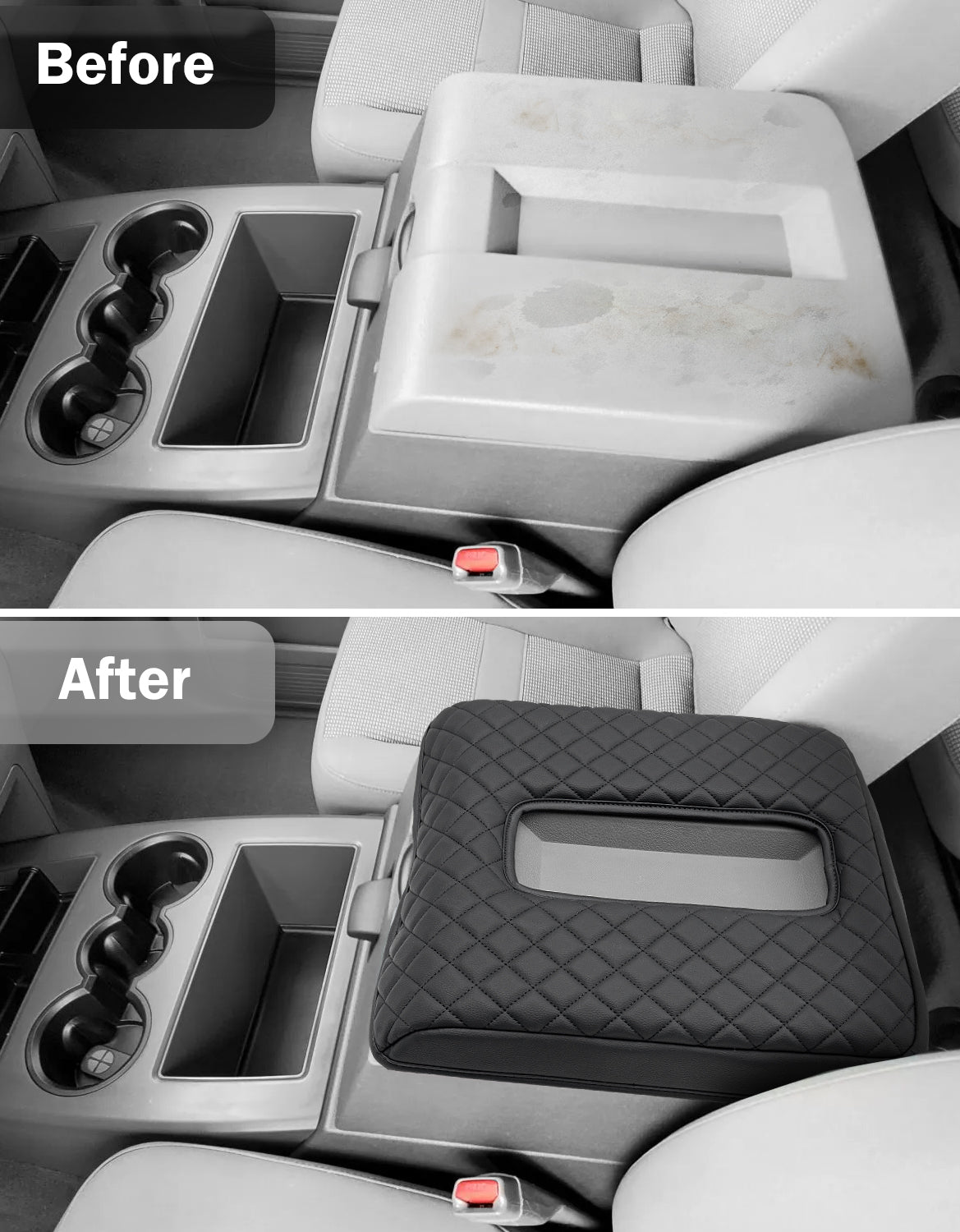 KBH Center Console Armrest Cover Pad for Bucket Seat Dodge Ram Floor Business 2006-2009 Dodge Ram Floor Business