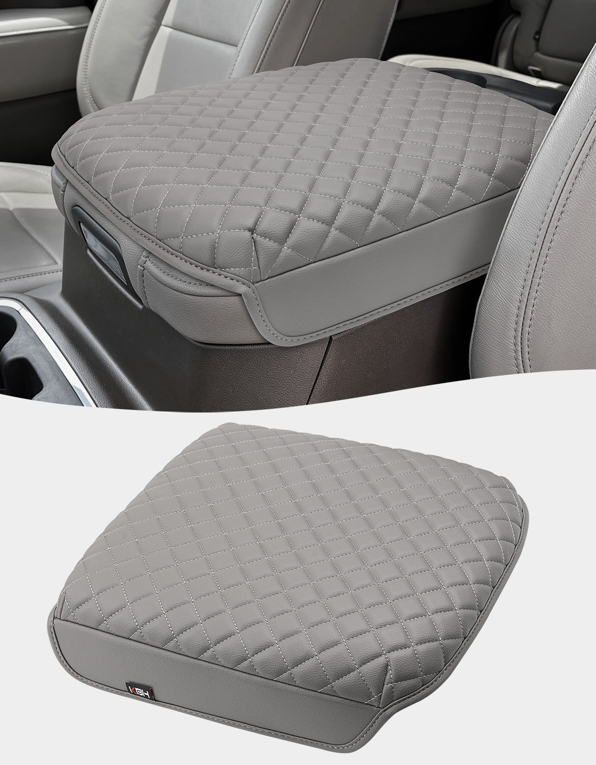 KBH Center Console Armrest Cover Pad for Bucket Seat 2019-2026 Chevy Silverado 1500 2500 3500,2019-2026 GMC Sierra 1500 2500 3500,2021-2026 Tahoe/Suburban/Yukon