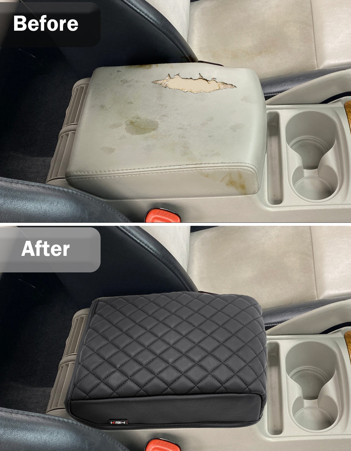 KBH Center Console Armrest Cover for 2005-2010 Jeep Grand Cherokee,2005-2010 Jeep Commander