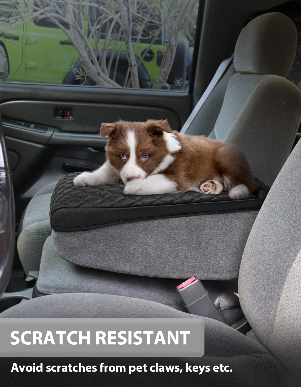 KBH Center Console Armrest Cover for Jump Seat 1999-2007 Chevy Silverado 1500 2500 3500,1999-2007 GMC Sierra 1500 2500 3500,2002-2006 Avalanche & Suburban & Tahoe