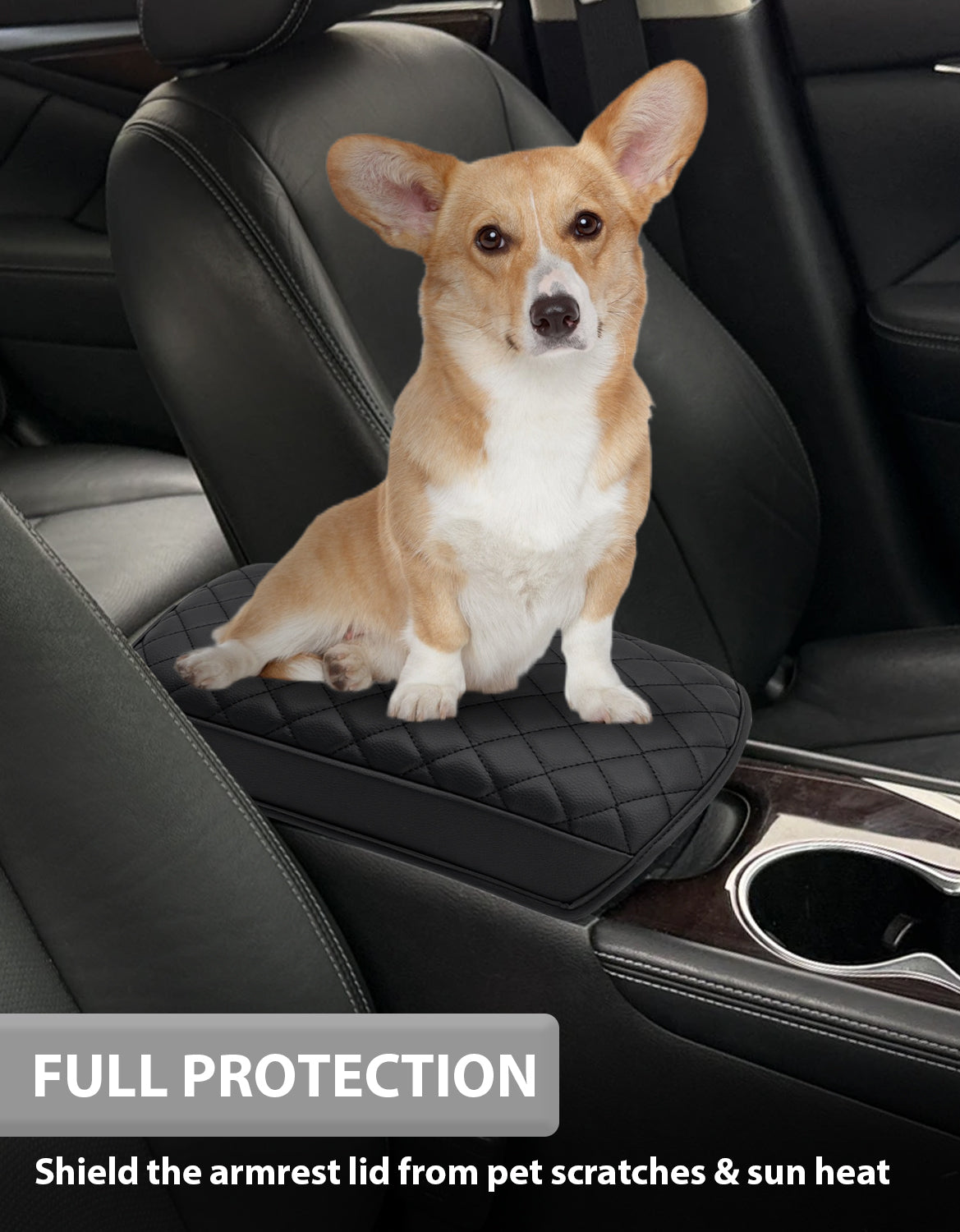 KBH Center Console Armrest Cover Pad Protector for Infiniti Q50 2014-2024