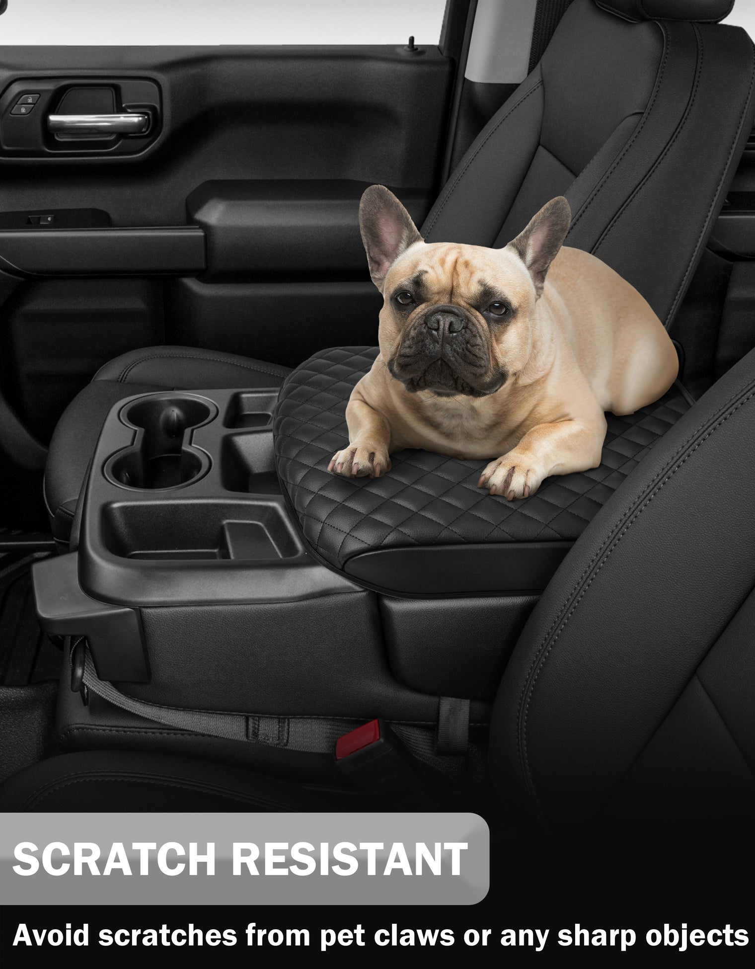 KBH Center Console Armrest Cover Pad For Jump Seat 2019-2025 Chevy Silverado 1500 2500 3500,2019-2025 GMC Sierra 1500 2500 3500