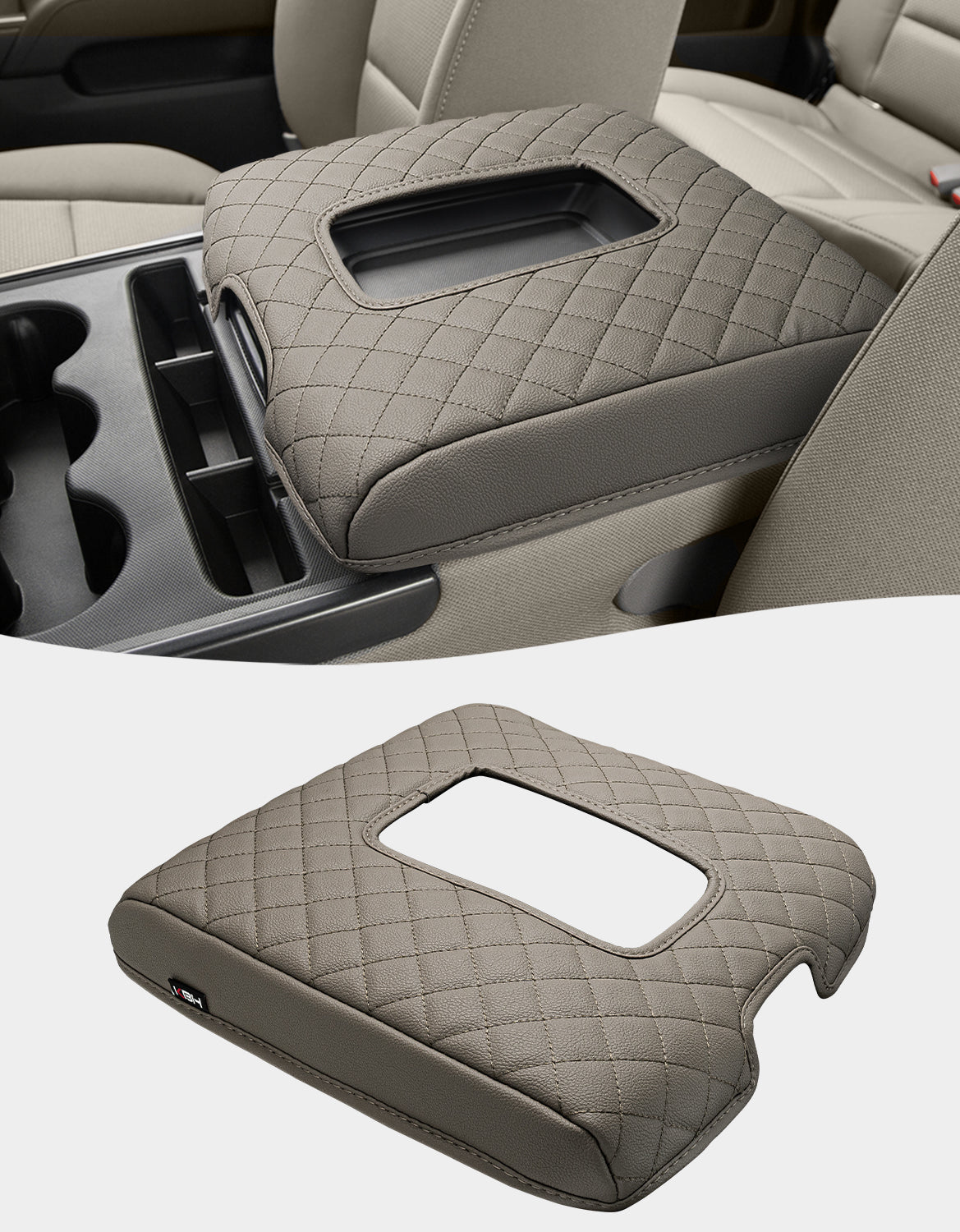 Center Console Armrest Cover for Jump Seat 2014-2018 Chevy Silverado 1500 2500 3500,2014-2018 GMC Sierra 1500 2500 3500