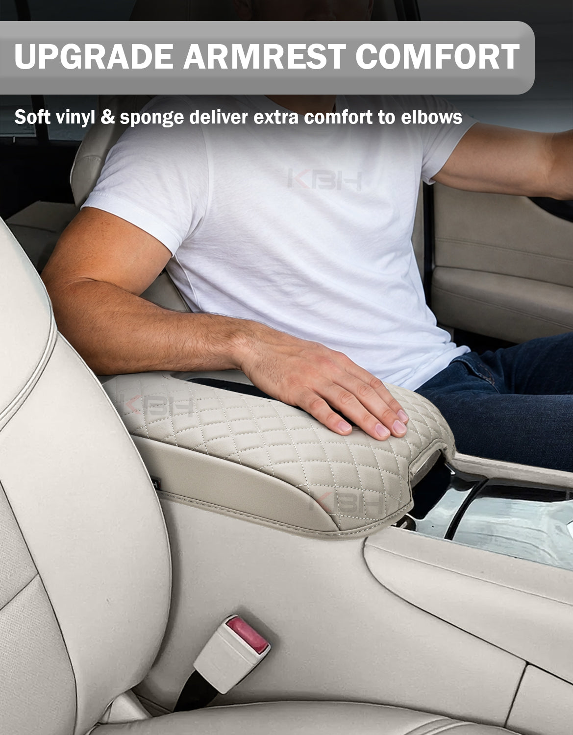 Center Console Armrest Cover Pad Cushion Protector for Cadillac Escalade 2015-2020