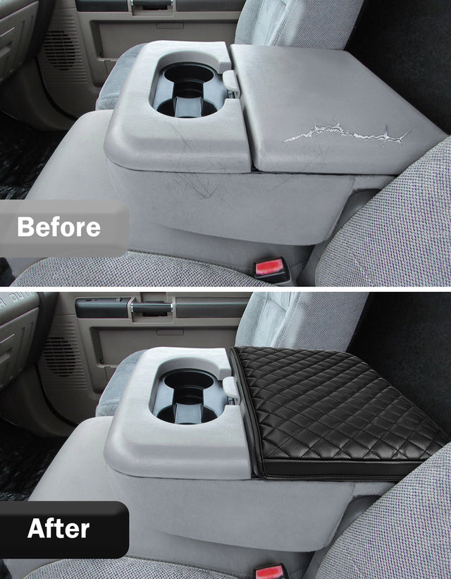 KBH Center Console Armrest Cover Pad for Jump Seat 1999-2010 Ford F250 F350 F450 Super Duty,2001-2005 F550 Super Duty