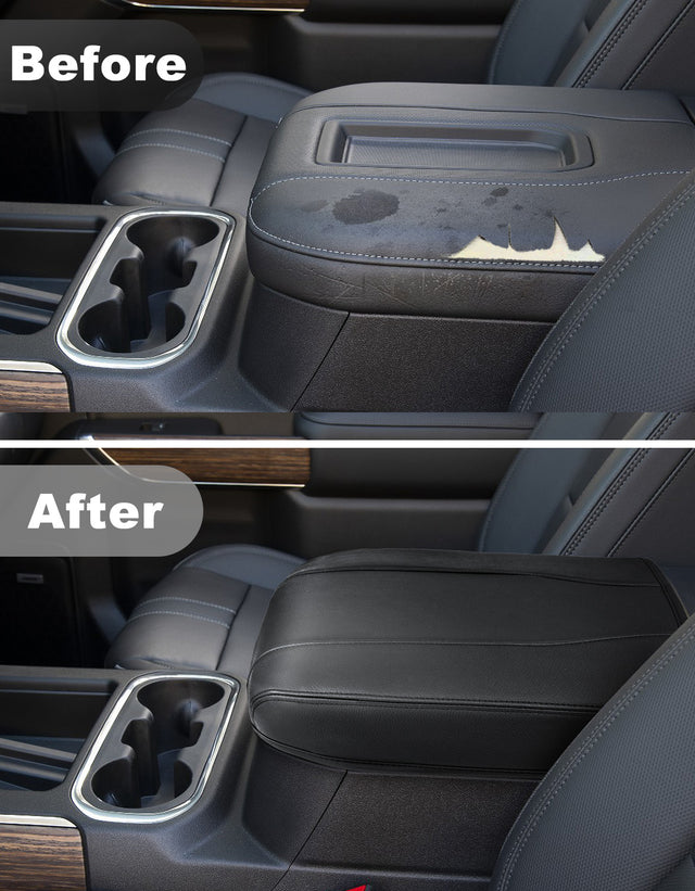 KBH Center Console Armrest Cover for Bucket Seat 2019-2025 Chevy Silverado 1500 2500 3500,2019-2025 GMC Sierra 1500 2500 3500,2021-2025 Tahoe/Suburban/Yukon