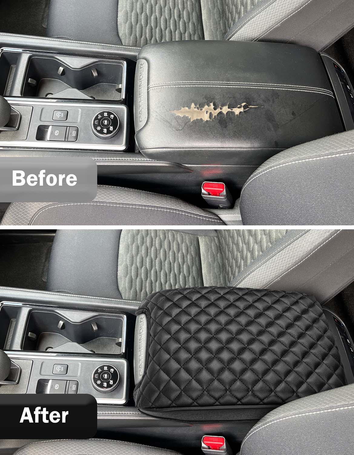 Center Console Armrest Cover Cushion Pad Protector for Nissan Pathfinder 2022-2025