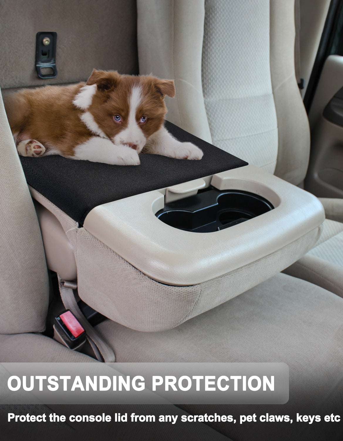 KBH Center Console Armrest Cover for Jump Seat 1999-2010 Ford F250 F350 F450 Super Duty