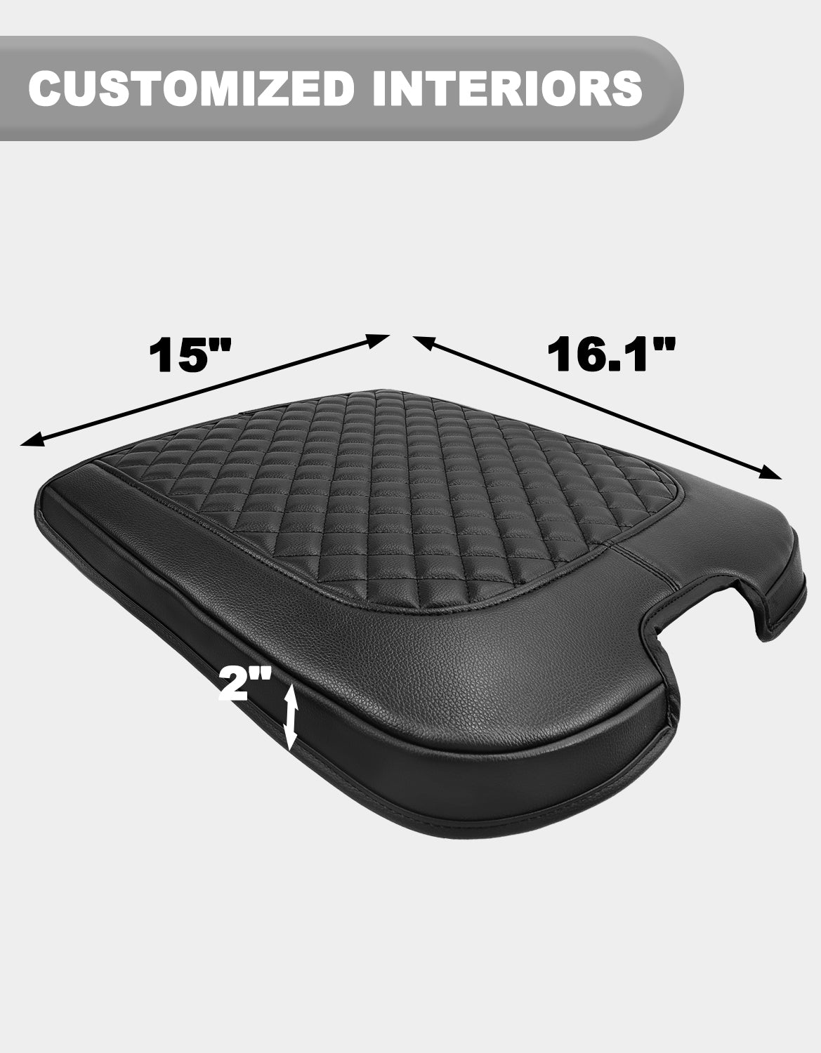 KBH Center Console Armrest Cover for Jump Seat 2013-2018 Dodge Ram 1500,2013-2025 Dodge Ram 2500/3500/1500Classic