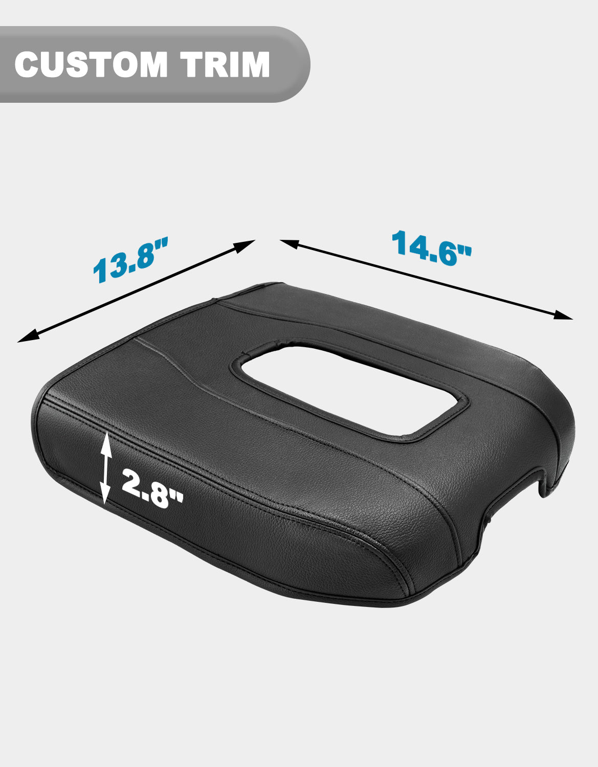 KBH Center Console Cushion Cover for Bucket Seat 2019-2026 GMC Sierra 1500 2500 3500,2019-2026 Chevy Silverado 1500 2500 3500, 2021-2026 Tahoe/Suburban/Yukon