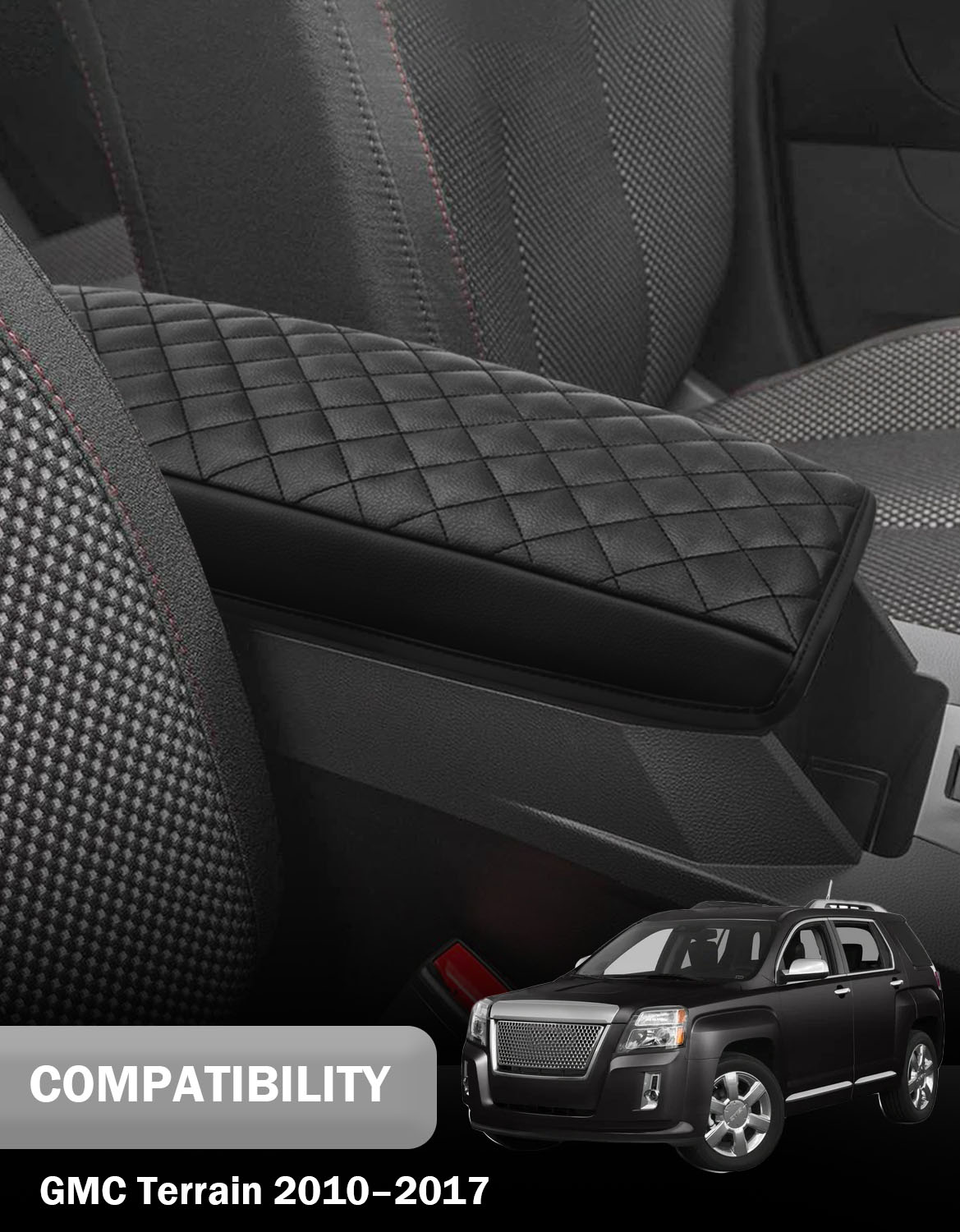 KBH Center Console Armrest Cover for 2010-2017 Chevy Equinox,2010-2017 GMC Terrain