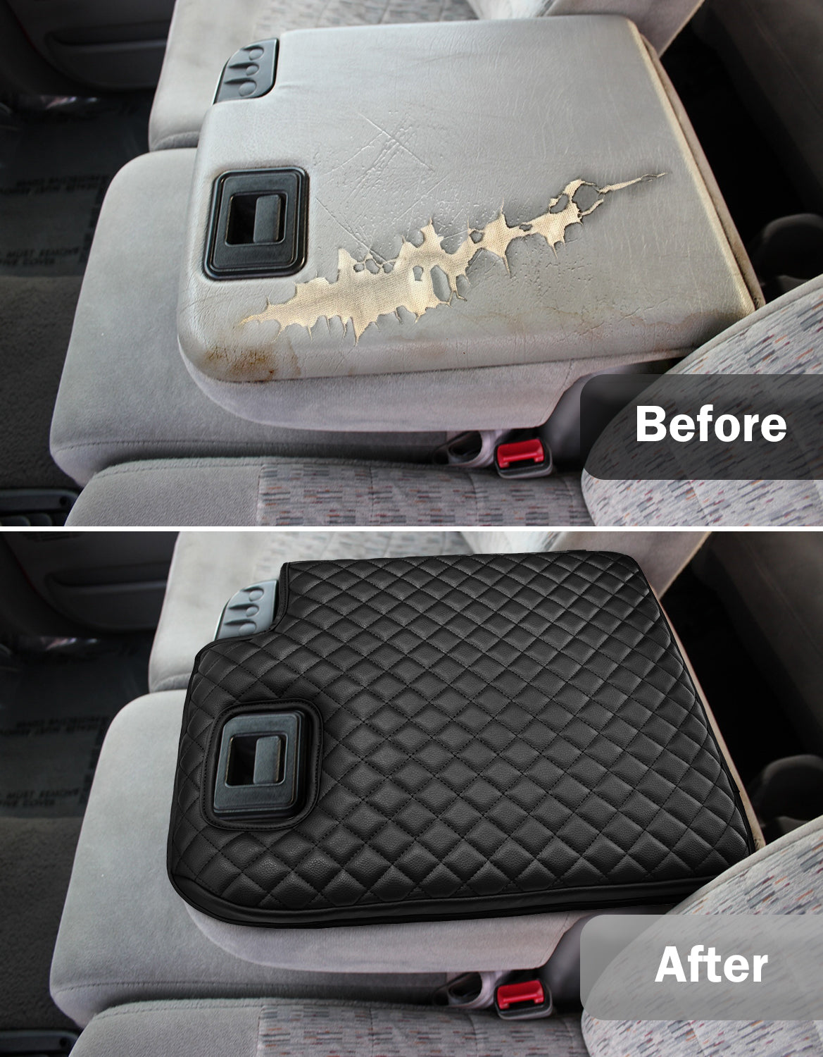 KBH Center Console Armrest Cover Pad for Jump Seat 1999-2001 Ford F250 F350 F450 Super Duty