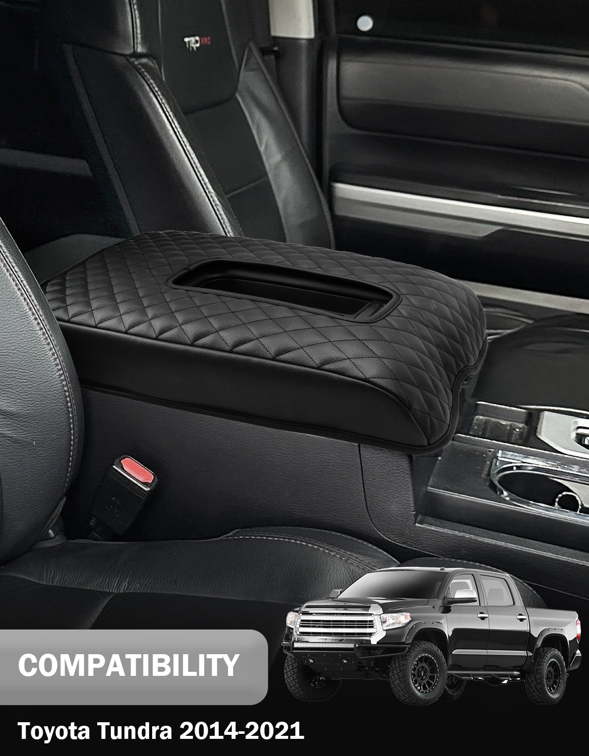 KBH Center Console Armrest Cover for 2014-2021 Toyota Tundra