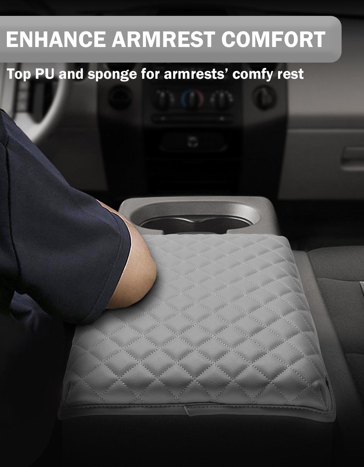 KBH Center Console Armrest Cover Pad for Jump Seat 2004-2010 Ford F150