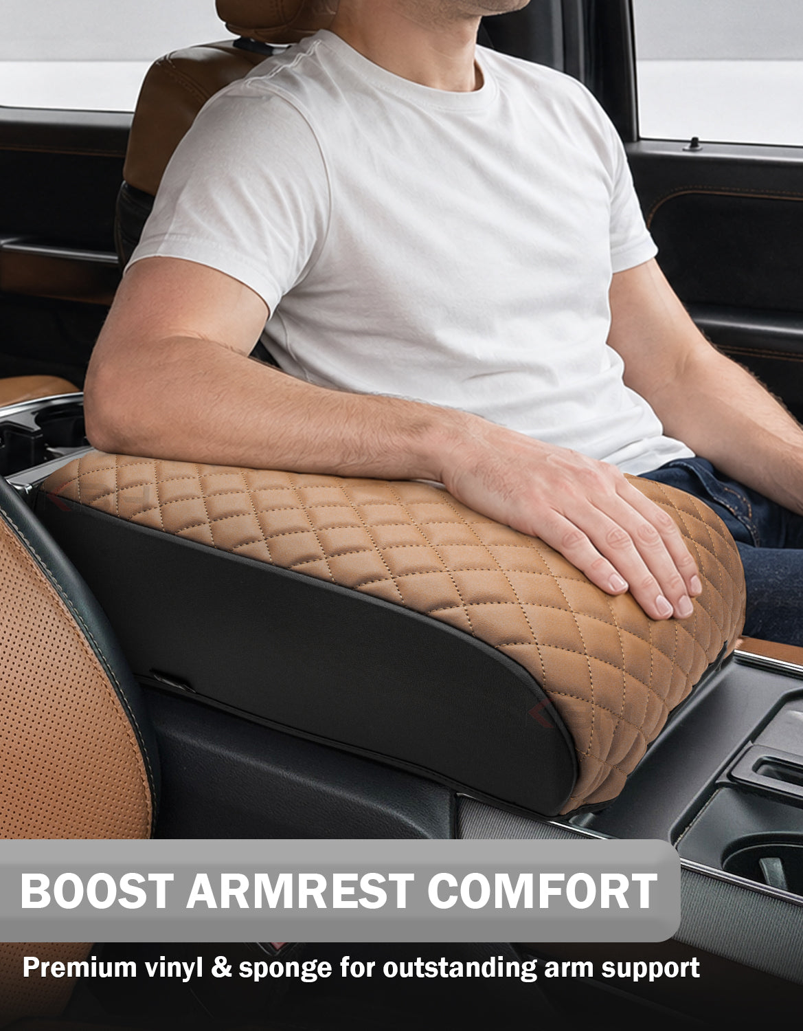 Center Console Armrest Cover Pad for Bucket Seat 2021-2026 Ford F-150