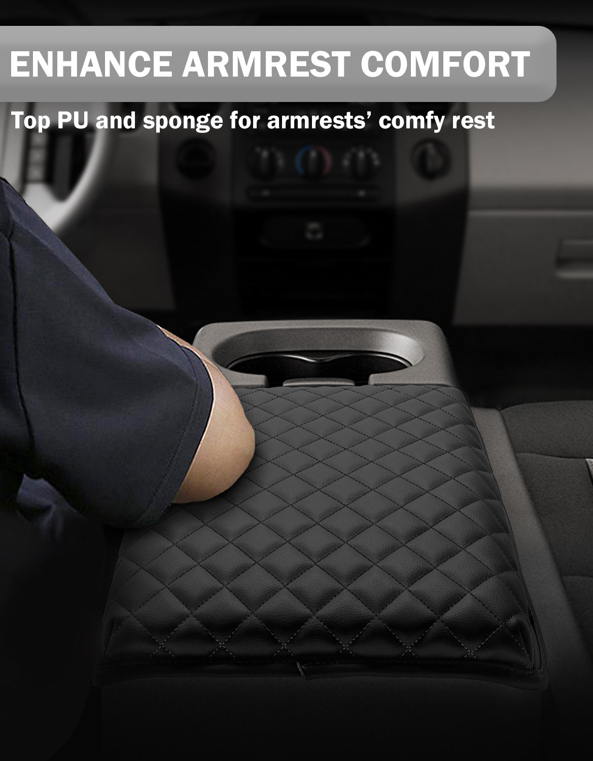 KBH Center Console Armrest Cover Pad for Jump Seat 2004-2010 Ford F150