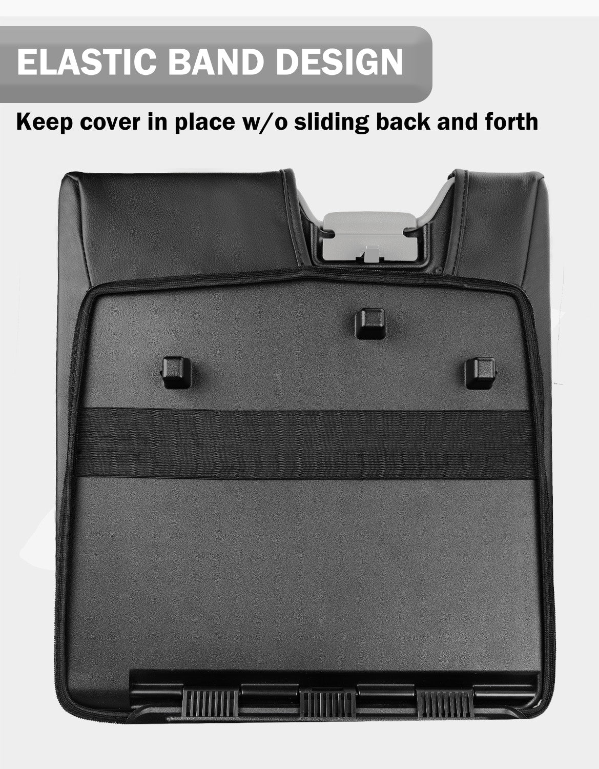KBH Center Console Armrest PU Leather Cover for Jump Seat 2015-2025 Ford F150 , 2017-2025 Ford F250 F350 F450 F550 Super Duty