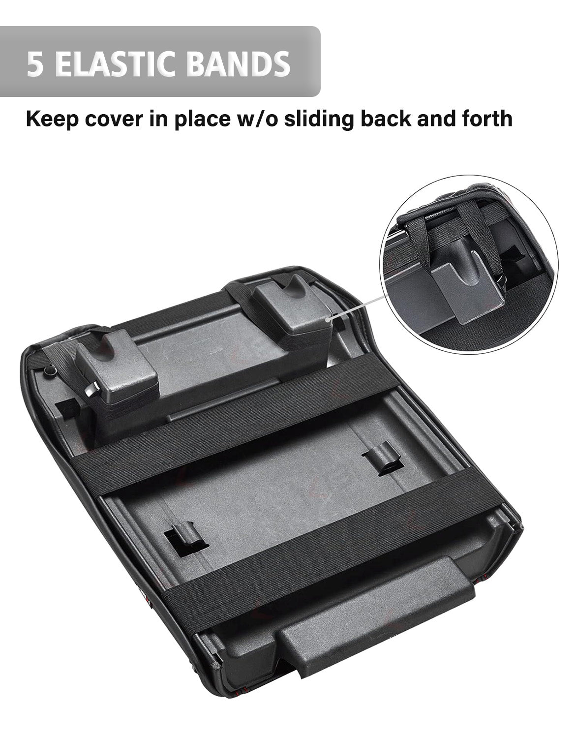KBH Center Console Armrest Cover Pad for Bucket Seat 2015-2020 Ford F150, 2017-2022 F250 F350 F450 F550 Super Duty, 2018-2024 Ford Expedition
