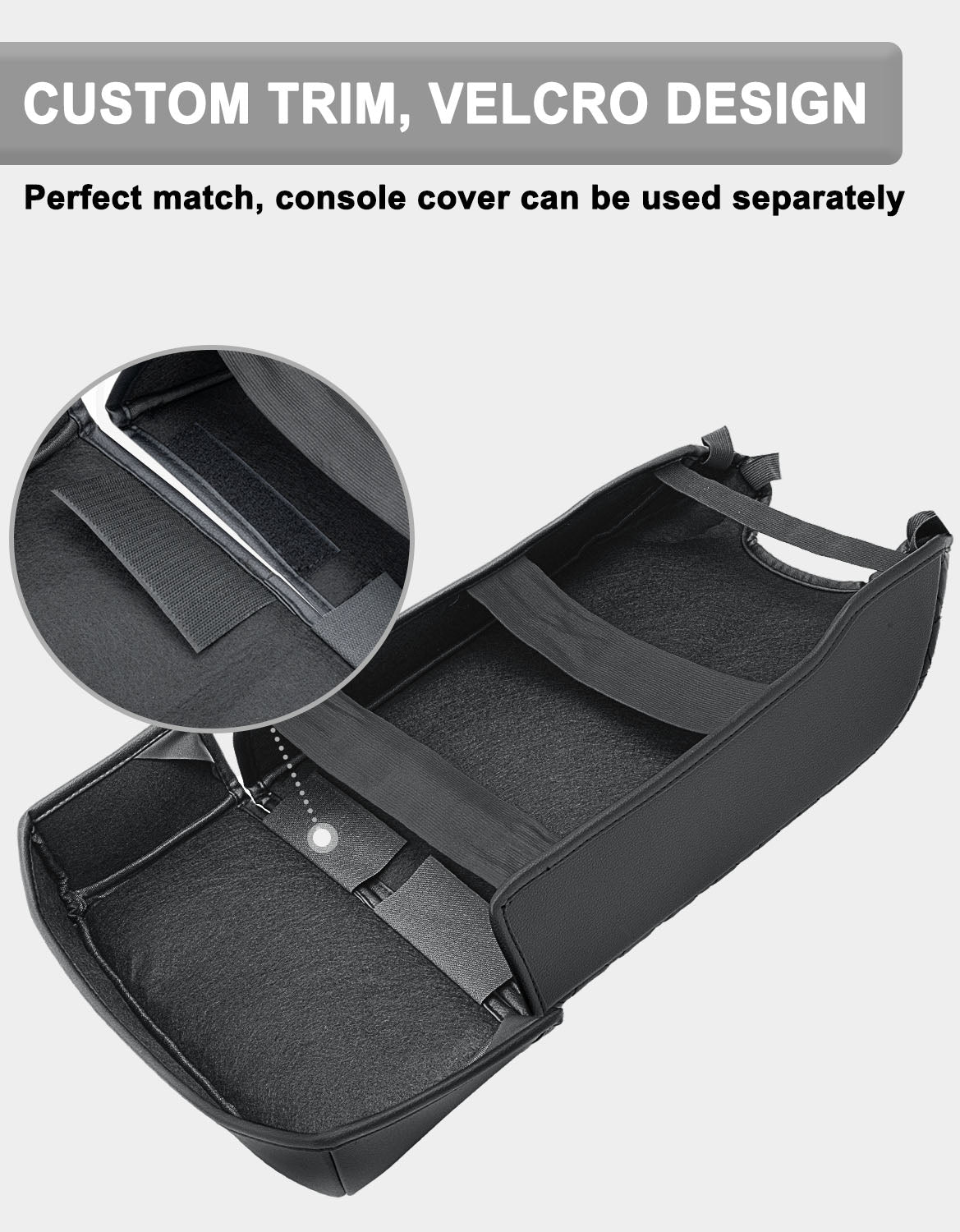 KBH Center Console Armrest Cover Pad for Bucket Seat 2015-2020 Ford F150, 2017-2022 F250 F350 F450 F550 Super Duty, 2018-2024 Ford Expedition