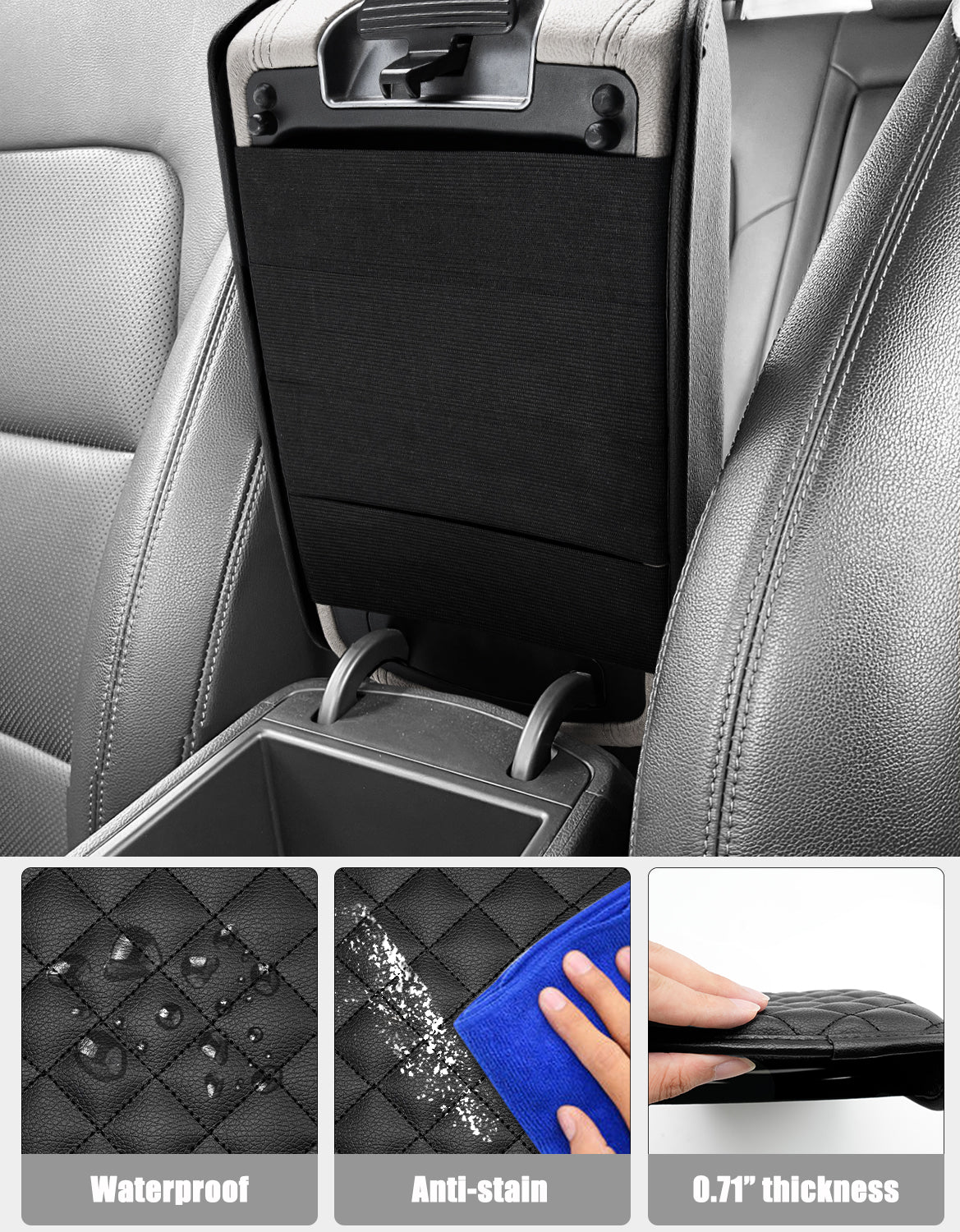Center Console Armrest Cover for 2017-2021 Hyundai Tucson with Automatic Transmission