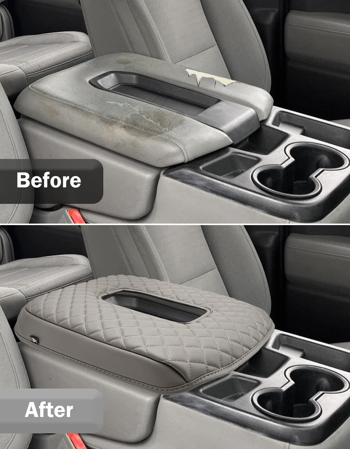 KBH Center Console Armrest Cover Pad for Jump Seat 2019-2026 GMC Sierra 1500 2500 3500,2019-2026 Chevy Silverado 1500 2500 3500