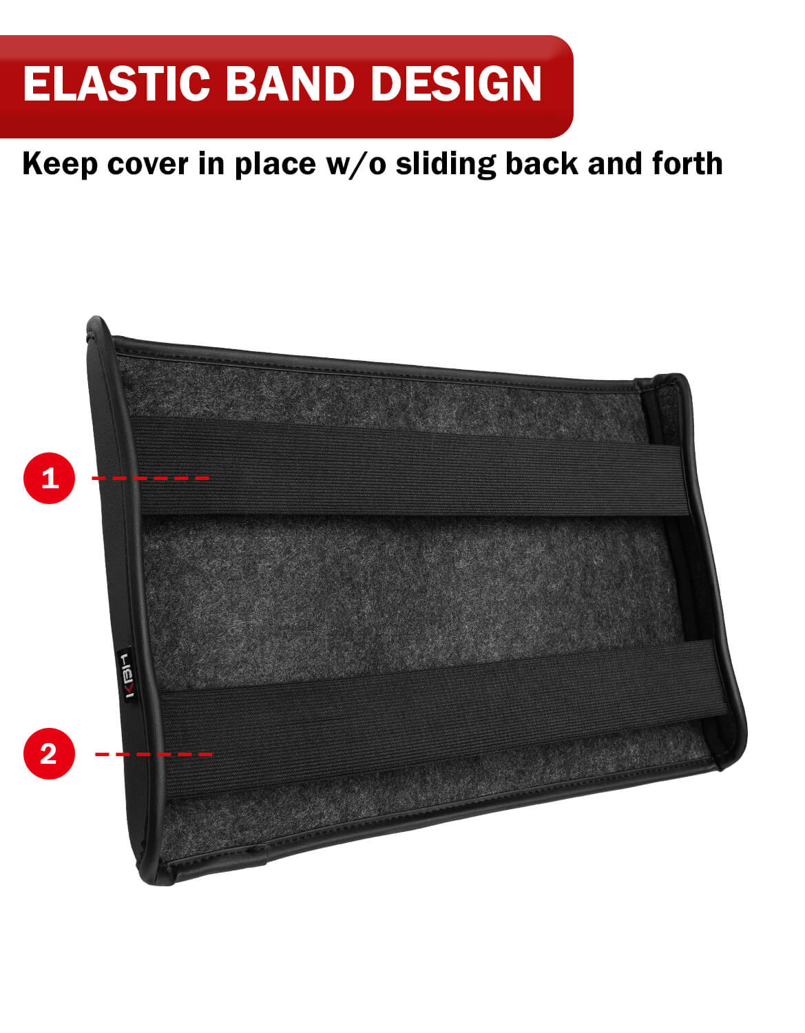 KBH Center Console Armrest Cover Pad for Jump Seat 1999-2010 Ford F250 F350 F450 Super Duty,2001-2005 F550 Super Duty