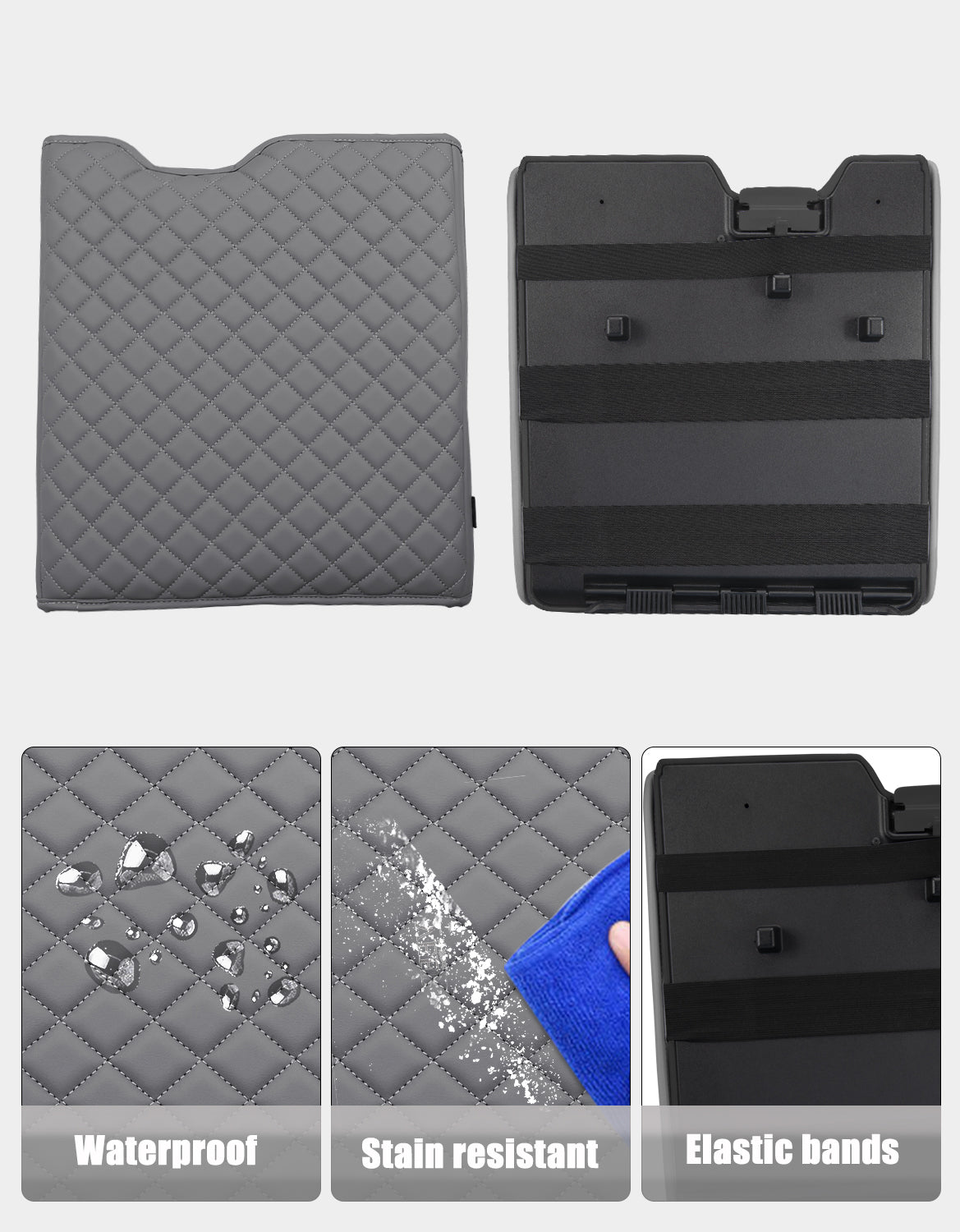 KBH Center Console Armrest Cover Pad for Jump Seat 2015-2025 Ford F150, 2017-2025 Ford F250 F350 F450 F550 Super Duty