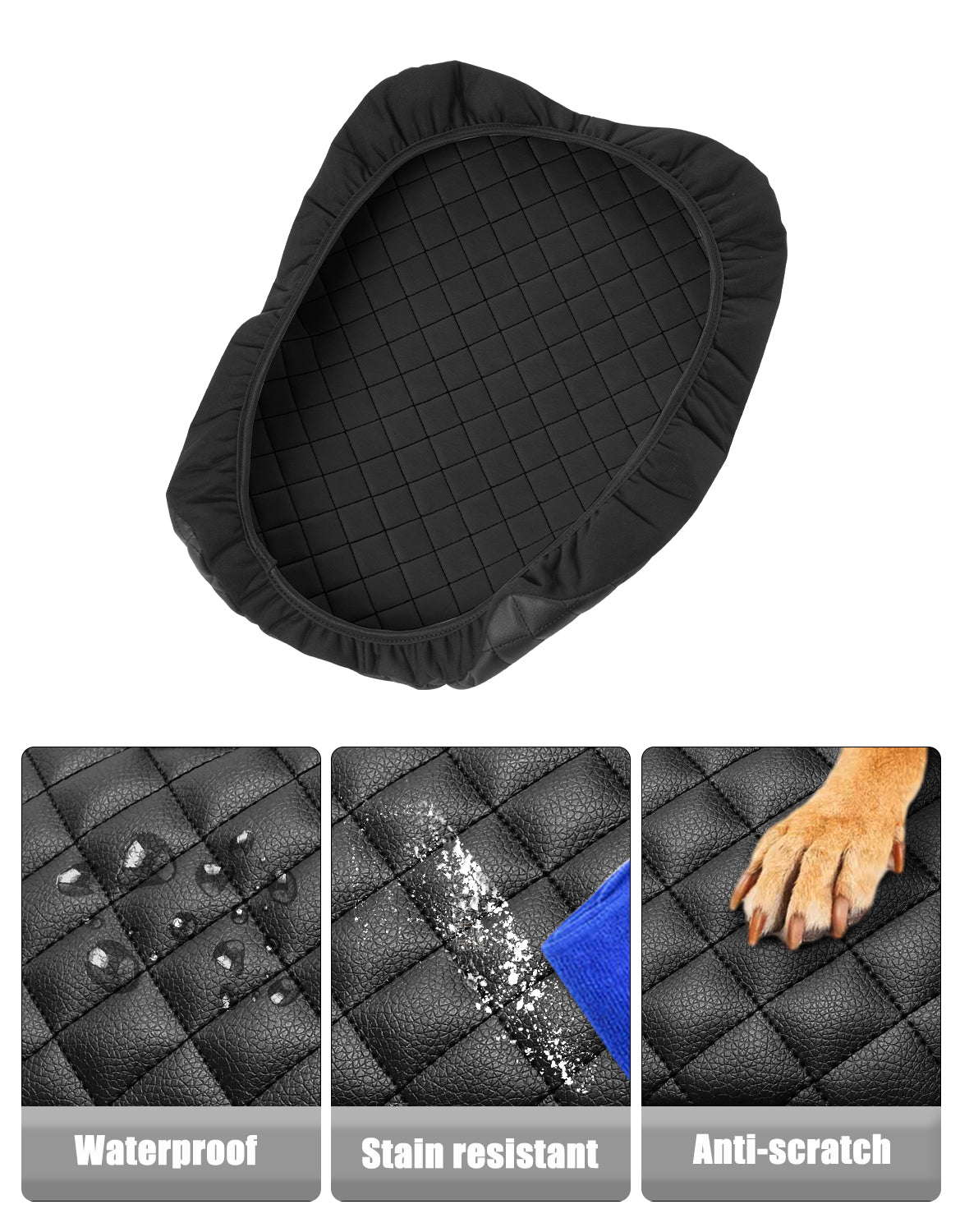 KBH Center Console Armrest Cover Pad for Jump Seat 2002-2012 Dodge Ram 1500 2500 3500