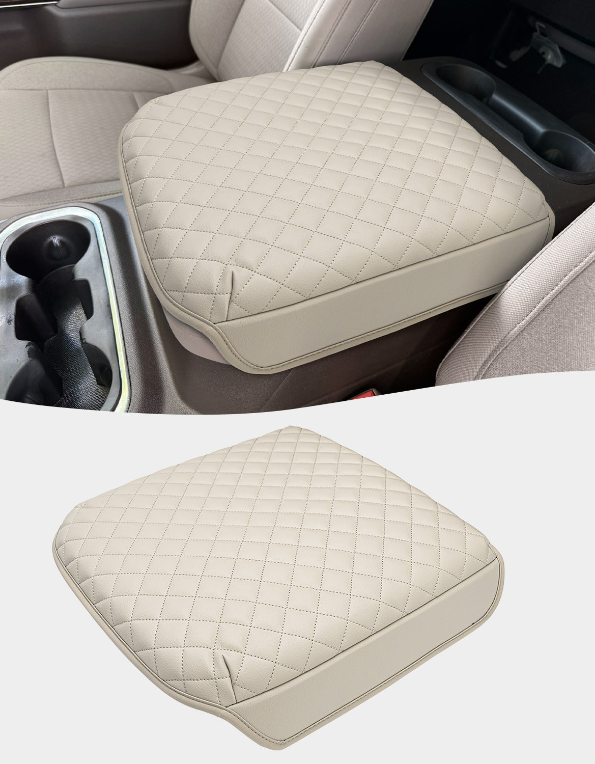 KBH Center Console Armrest Cover Pad for Bucket Seat 2019-2025 Chevy Silverado 1500 2500 3500,2019-2025 GMC Sierra 1500 2500 3500,2021-2025 Tahoe/Suburban/Yukon