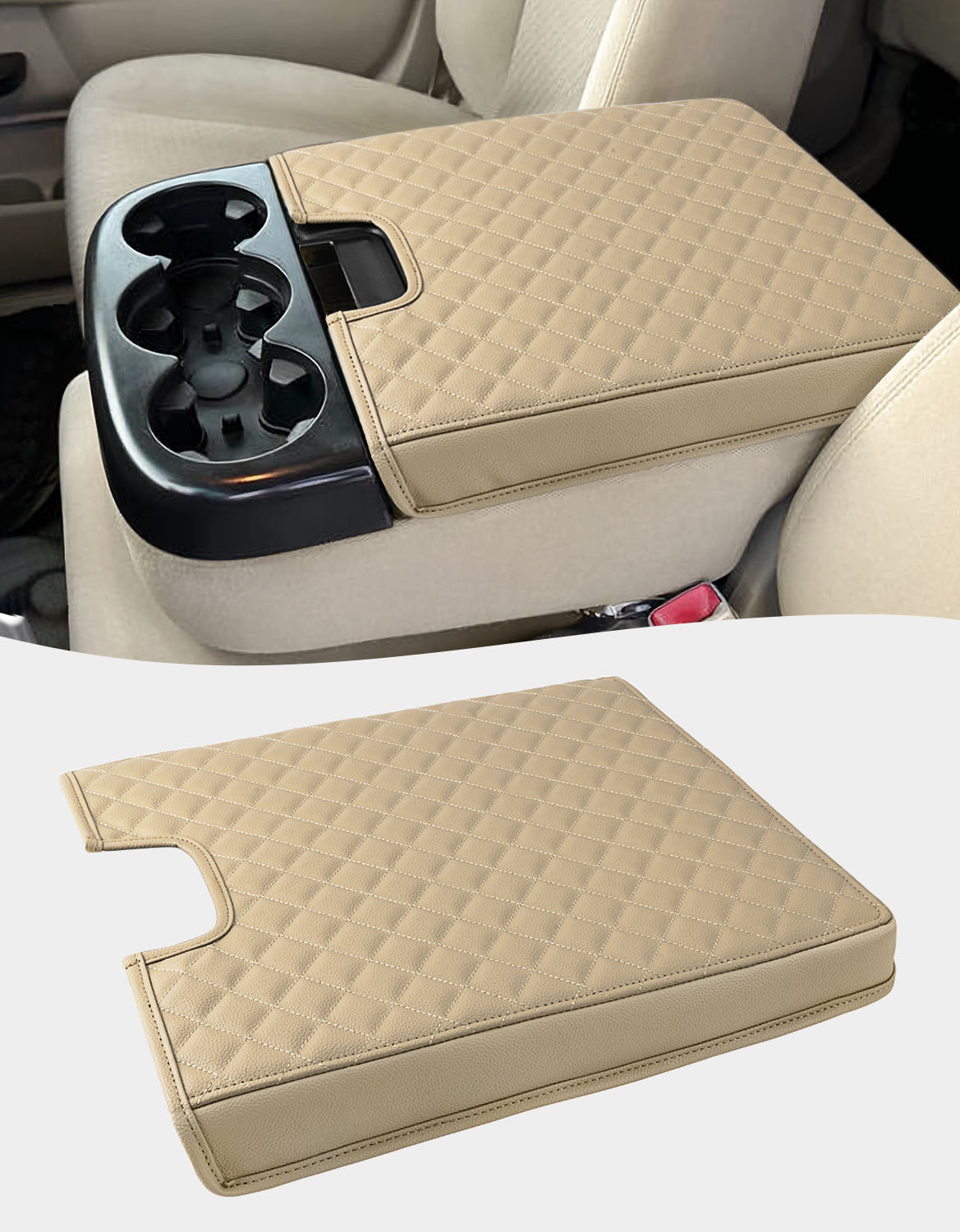 KBH Center Console Armrest Cover for Jump Seat 2007-2013 Chevy Silverado 1500 2500 3500,2007-2013 Chevy Tahoe & Suburban,2007-2013 GMC Sierra 1500 2500 3500,2007-2013 GMC Yukon
