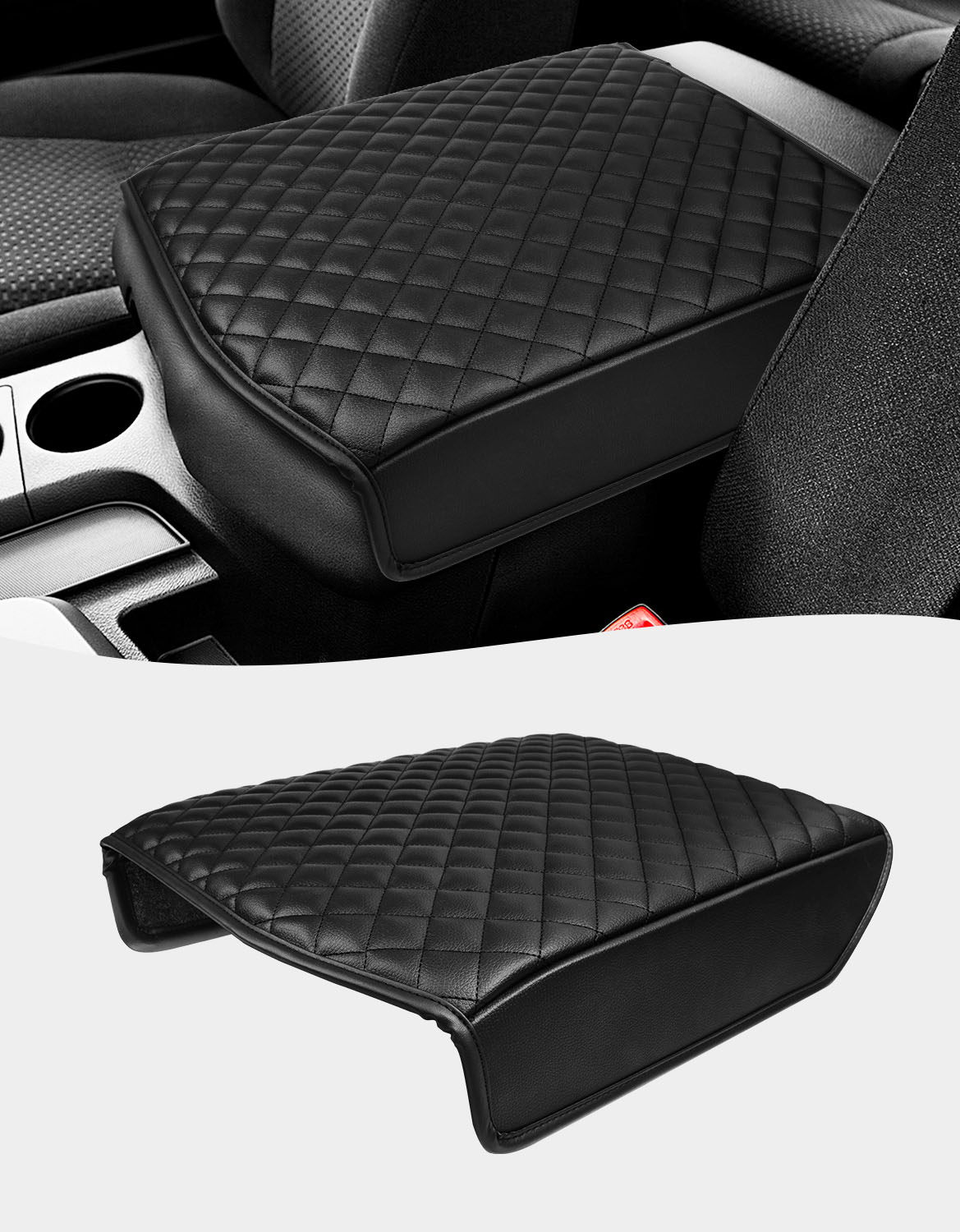 KBH Center Console Armrest Cover Cushion Pad Protector for 2007-2013 Toyota Tundra,2008-2022 Toyota Sequoia