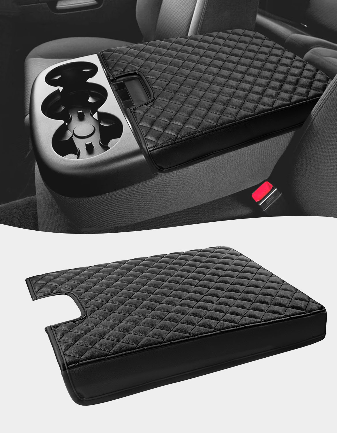 KBH Center Console Armrest Cover for Jump Seat 2007-2013 Chevy Silverado 1500 2500 3500,2007-2013 Chevy Tahoe & Suburban,2007-2013 GMC Sierra 1500 2500 3500,2007-2013 GMC Yukon