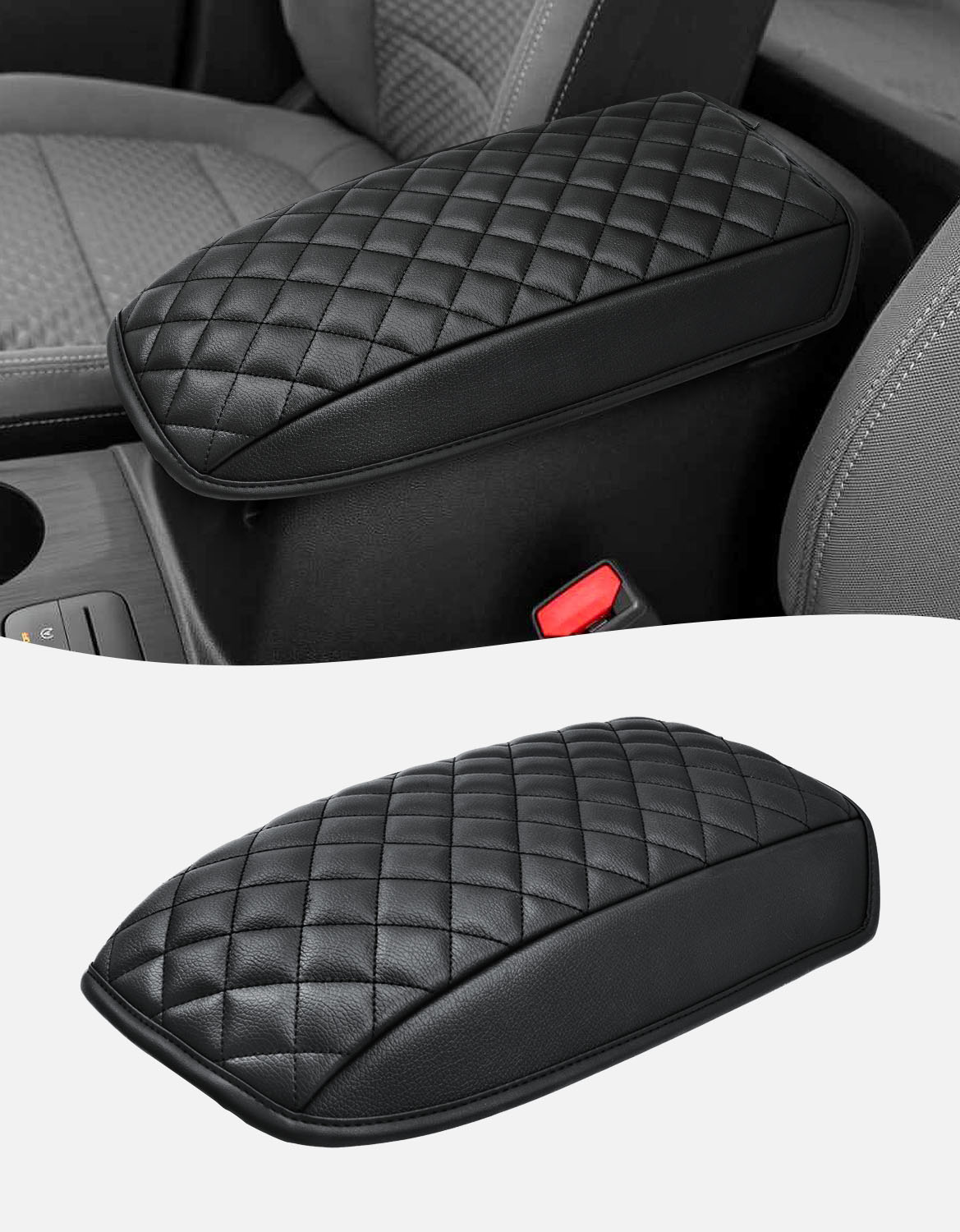 KBH Center Console Armrest Cover Pad Cushion Protector for 2020-2026 Ford Escape,2021-2026 Ford Bronco Sport CX430