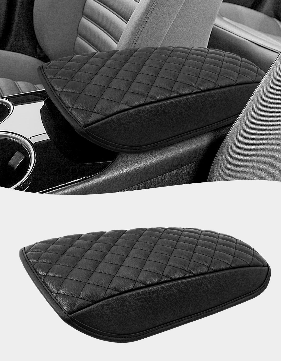 KBH Center Console Armrest Cover Pad for 2013-2016 Ford Fusion