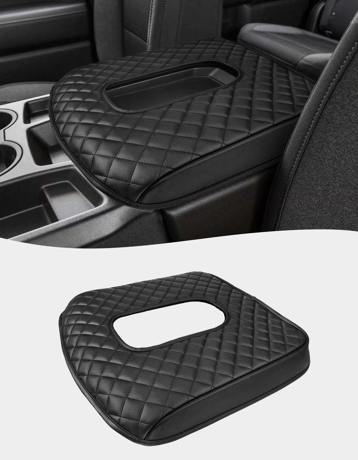 KBH Center Console Armrest Cover Pad for Jump Seat 2019-2025 GMC Sierra 1500 2500 3500,2019-2025 Chevy Silverado 1500 2500 3500