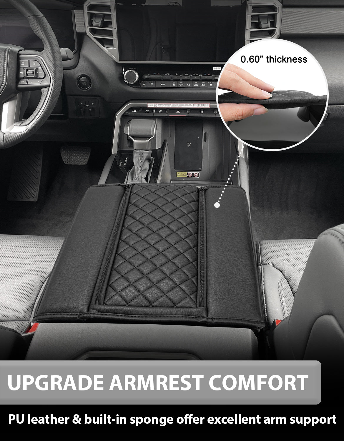Center Console Armrest Cover for 2022-2026 Toyota Tundra